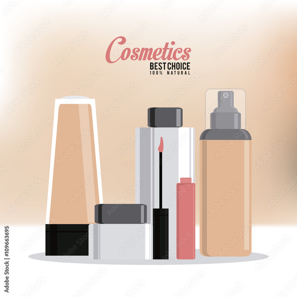 Cosmetic design. Make up icon. skin care concept