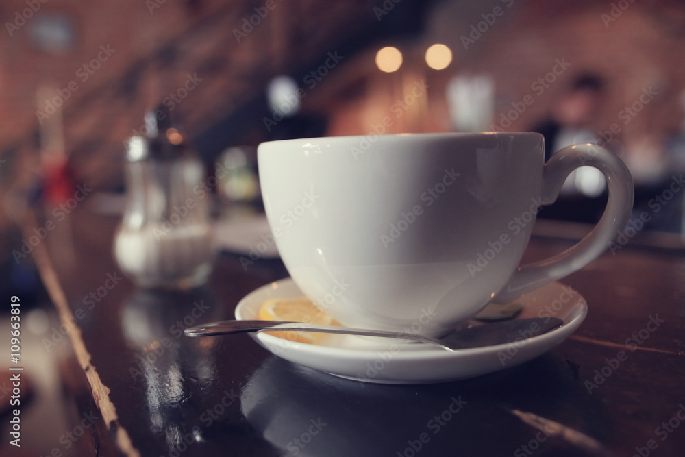 Fototapeta premium Breakfast tea in a cafe