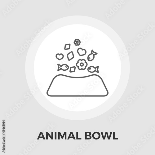 Animal Bowl Flat Icon