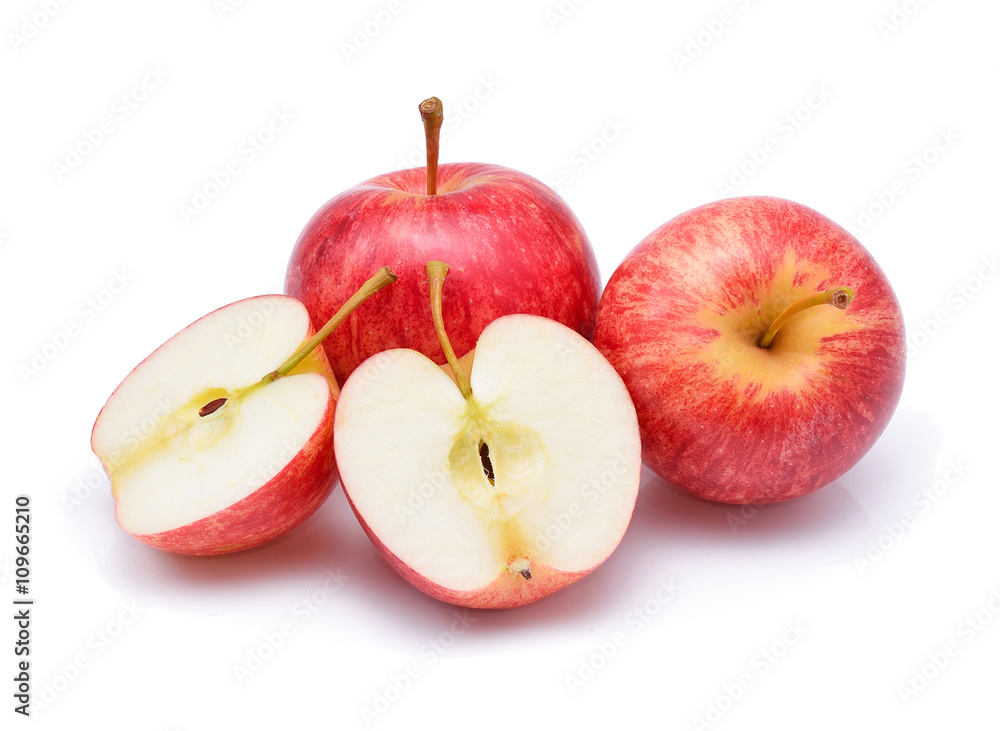 Gala apples isolate on white background Gala apples isolate on white background