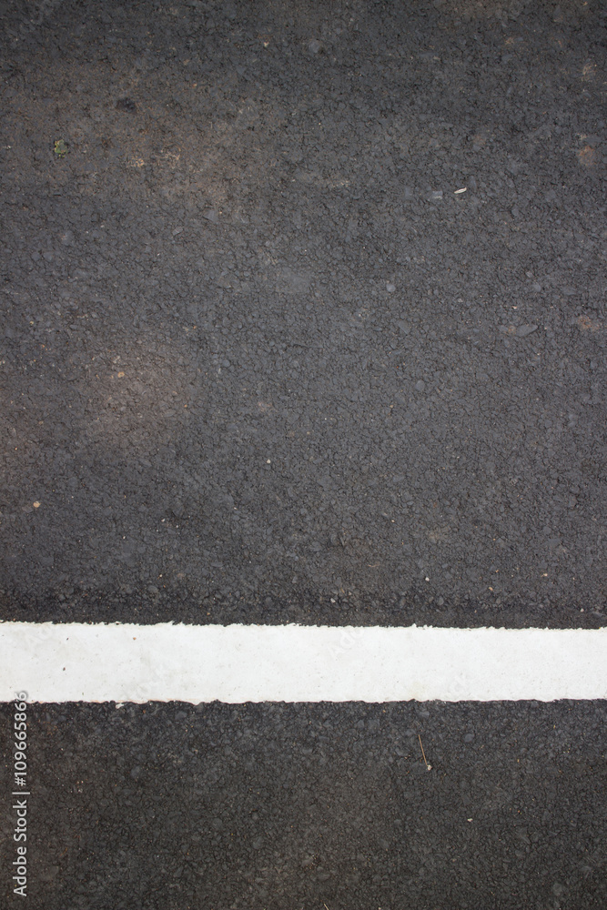 Asphalt road clear texture with white line