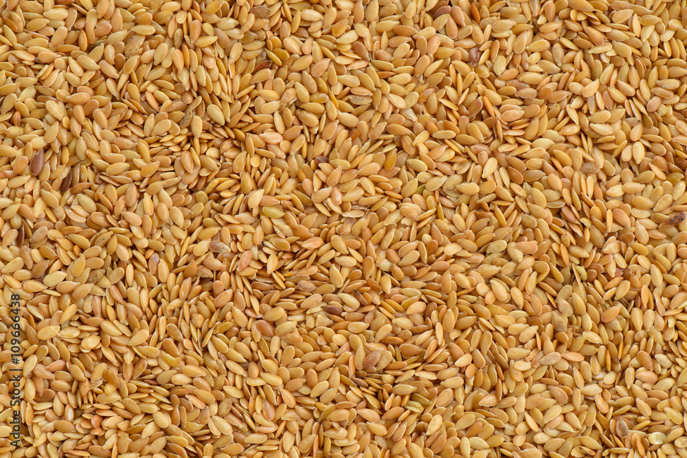 Golden linseed texture or background Golden linseed texture or background