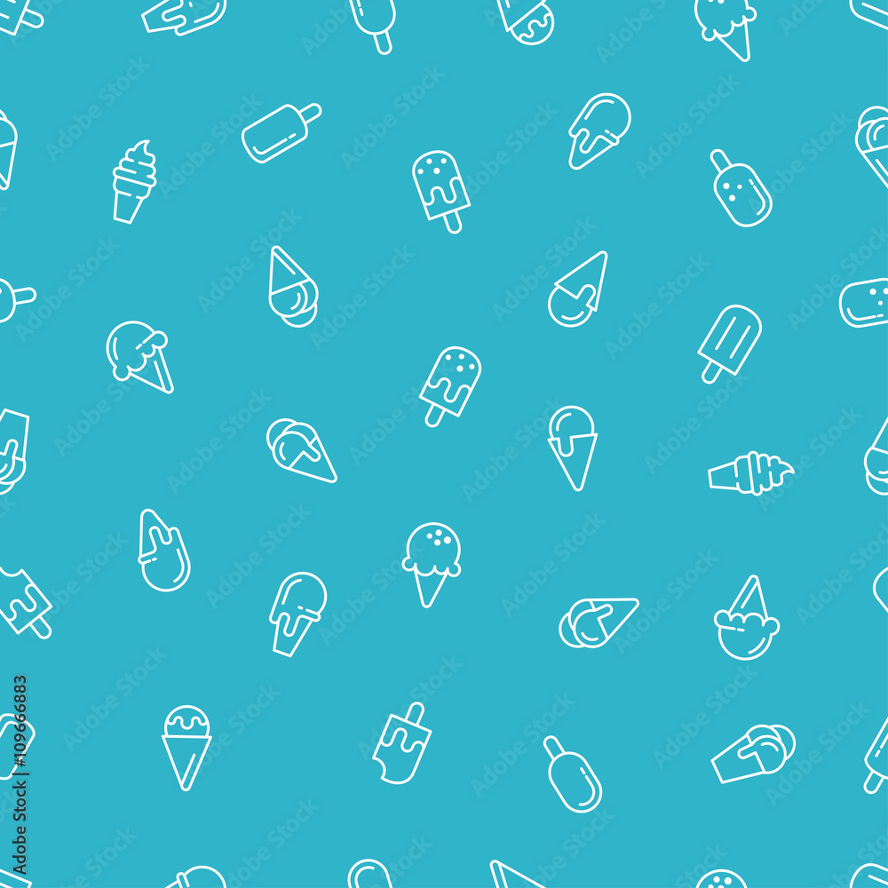Ice cream seamless pattern. Ice cream seamless pattern.