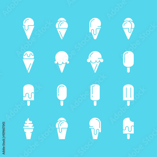 Ice cream icons  vector set.