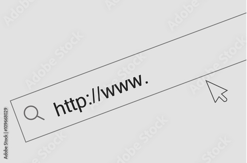 Web link background. Search window in browser