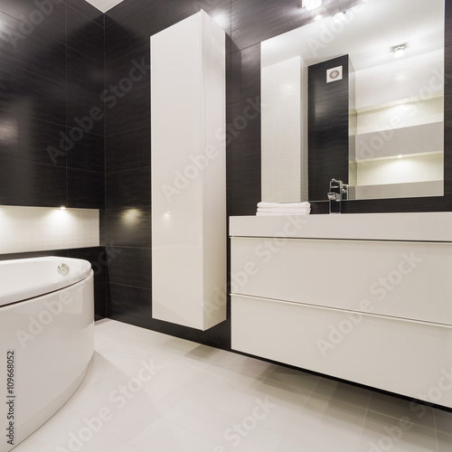 Black and white bathroom