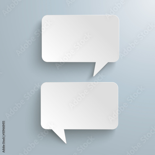 2 Rectangle Speech Bubbles Messenger