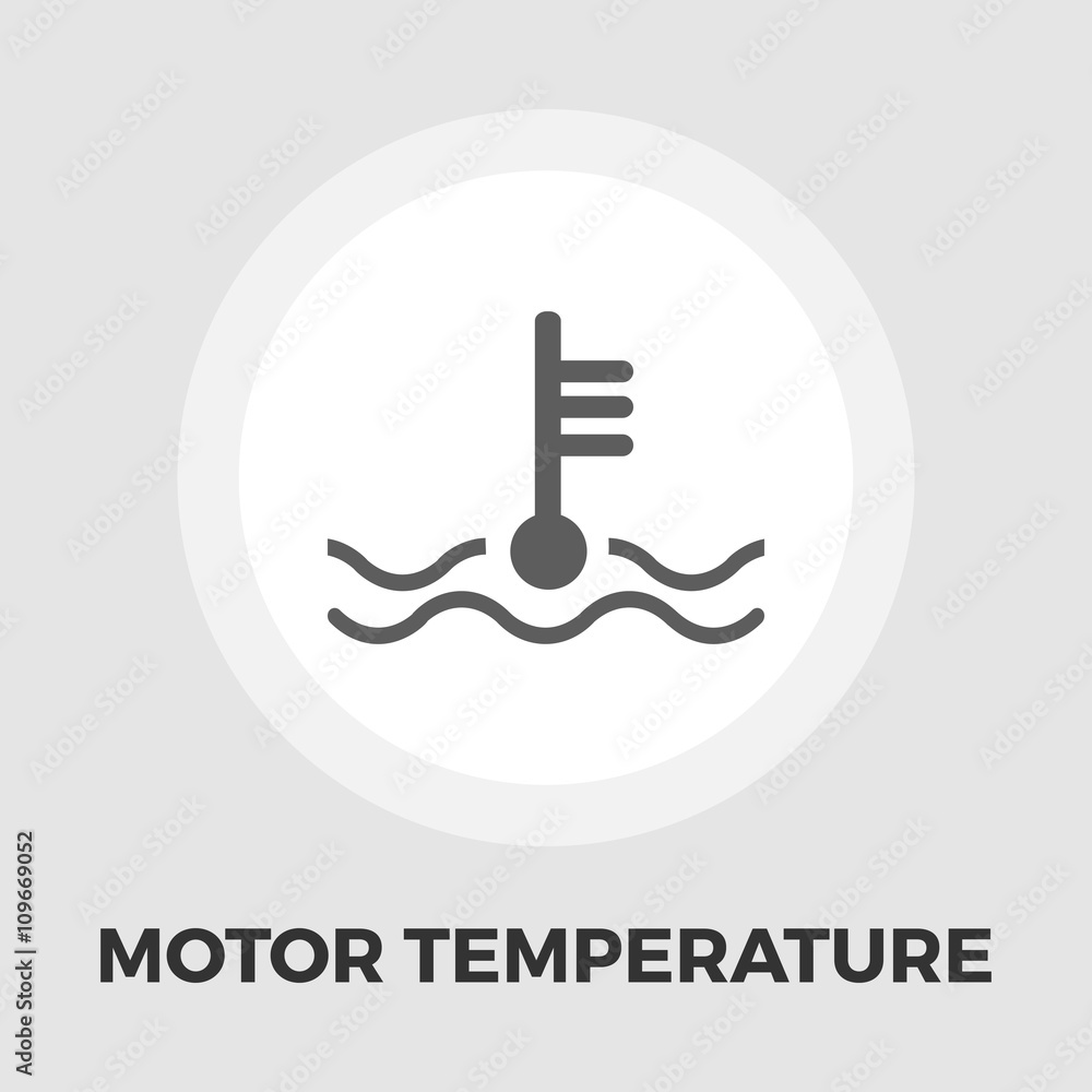Motor temperature flat icon