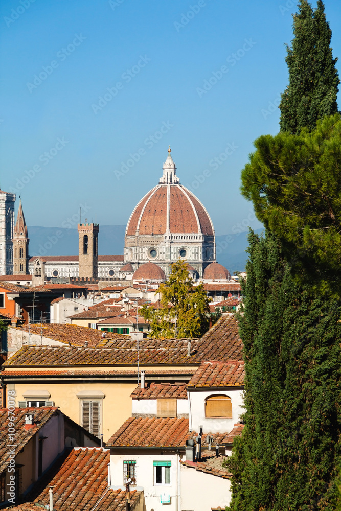 Fototapeta premium View of the Florence Cathedral, Italy.
