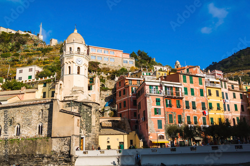 Colorful houses of Vernazza, Cinque terre, Italy.
