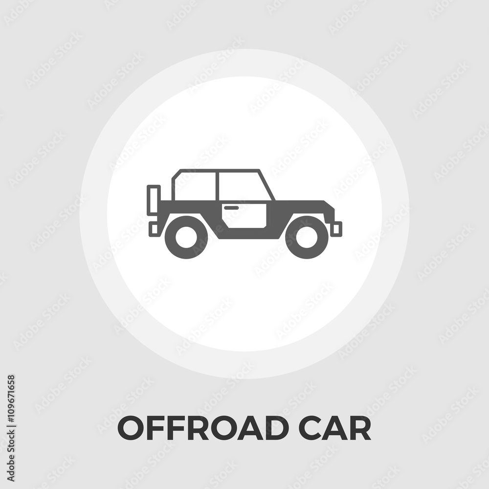 Offroad car vector flat icon Offroad car vector flat icon