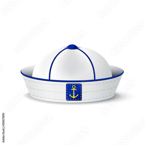 Sailor cap isolated on white background.