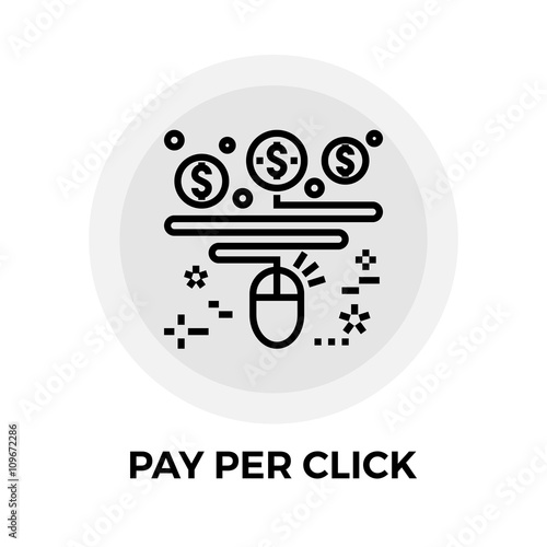 Pay Per Click Line Icon