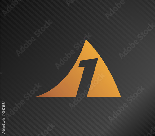 Vector sign number one logo
