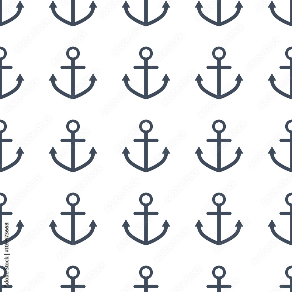 Anchor seamless pattern Anchor seamless pattern