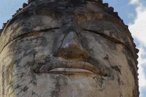 Impressive Buddha Statue at Kamphaeng Phet Historical Park
