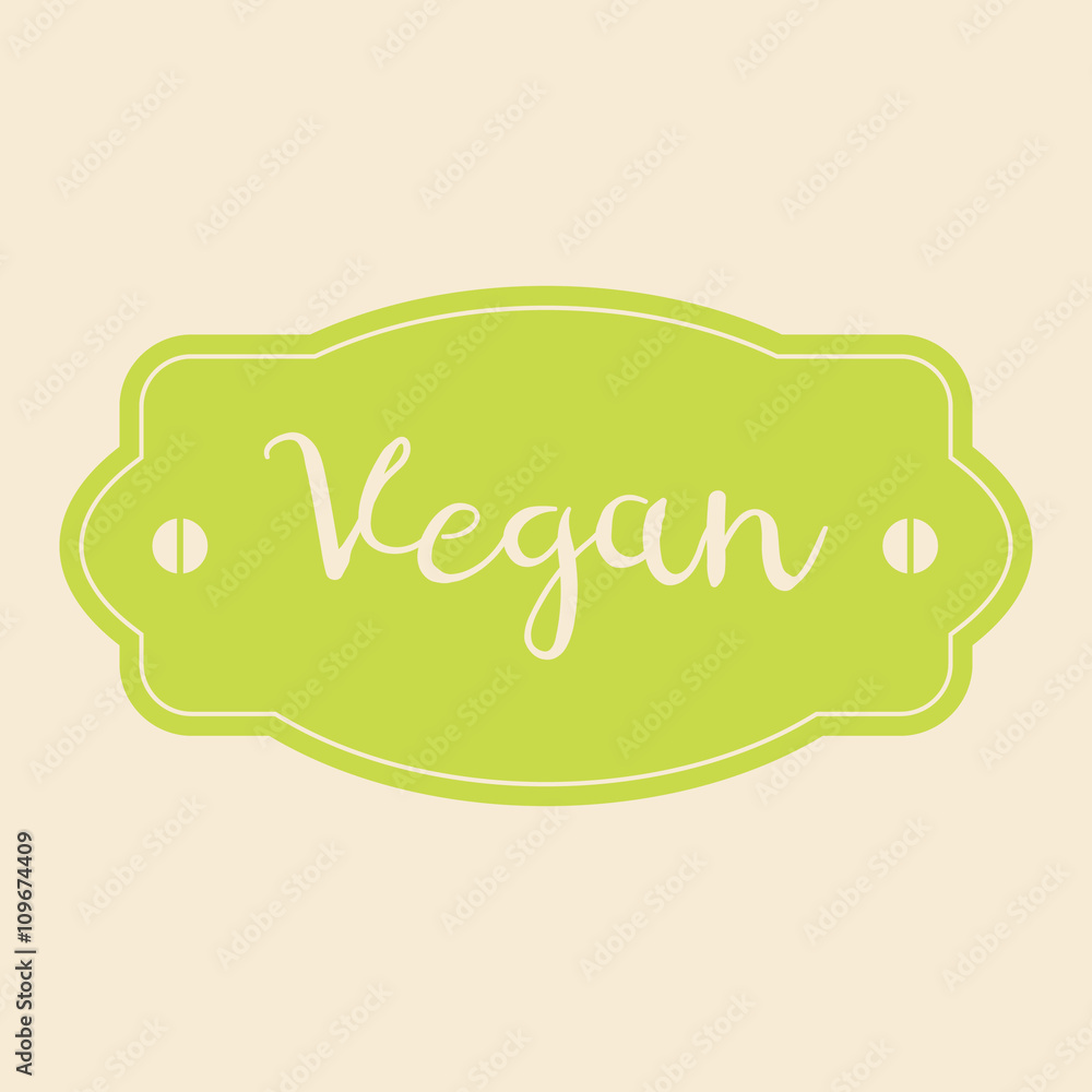 vector green vegan symbol for food vector green vegan symbol for food