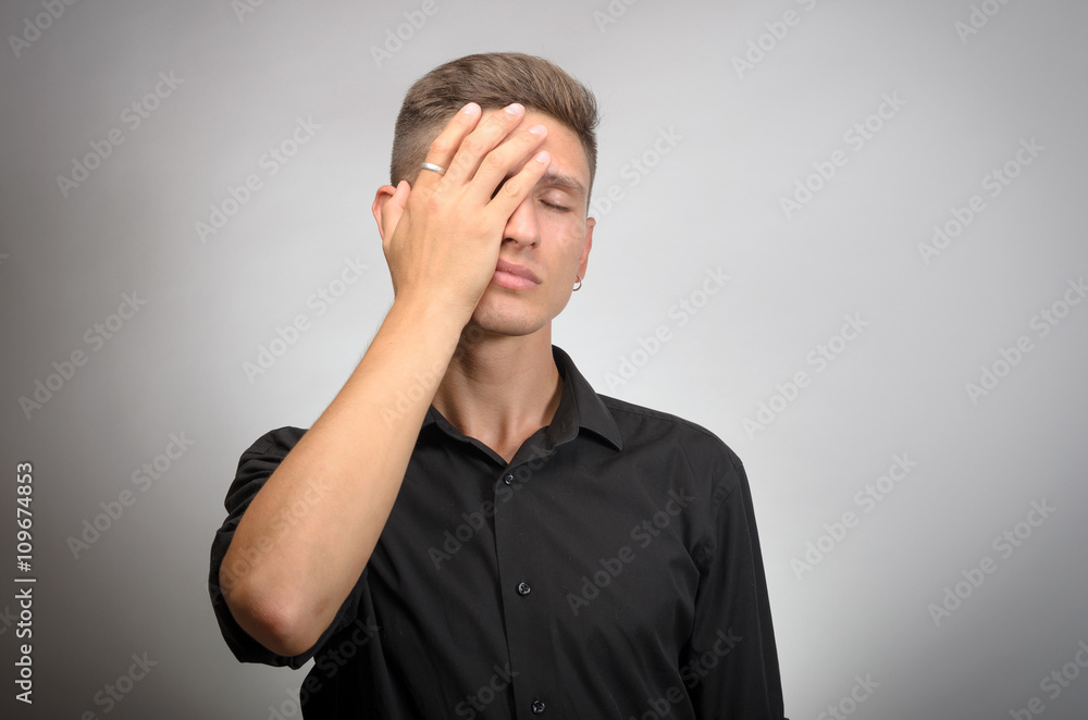 Man do a facepalm Man do a facepalm