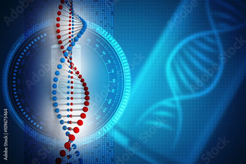 Digital illustration DNA structure