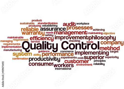 Quality Control, word cloud concept photo