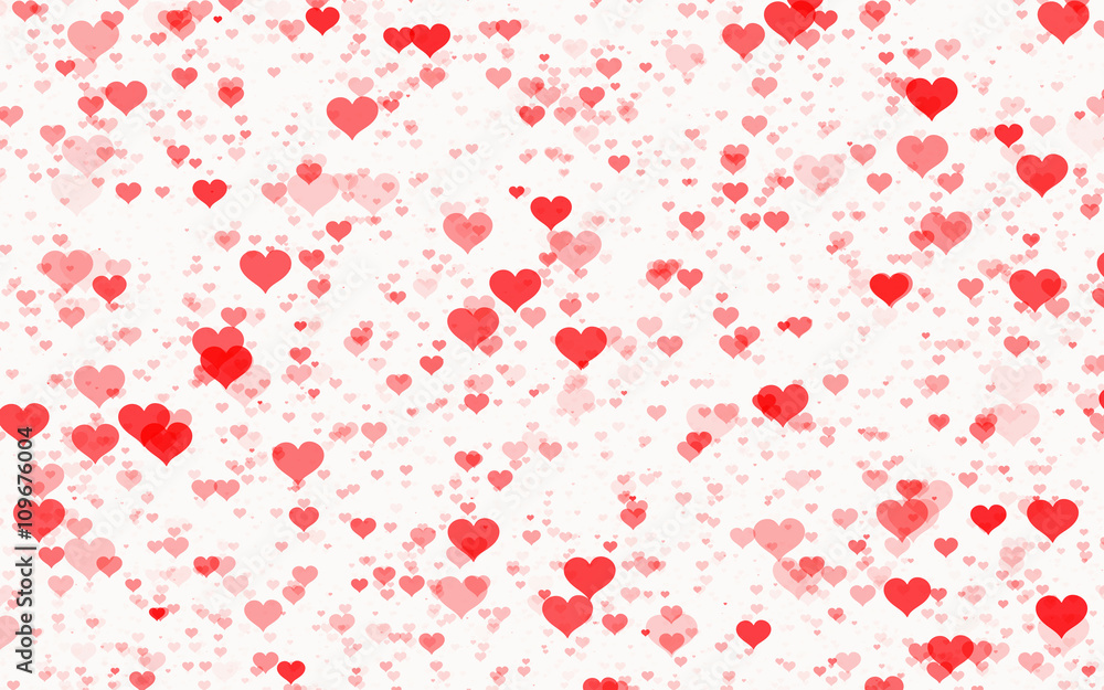 red hearts on white backgrounds