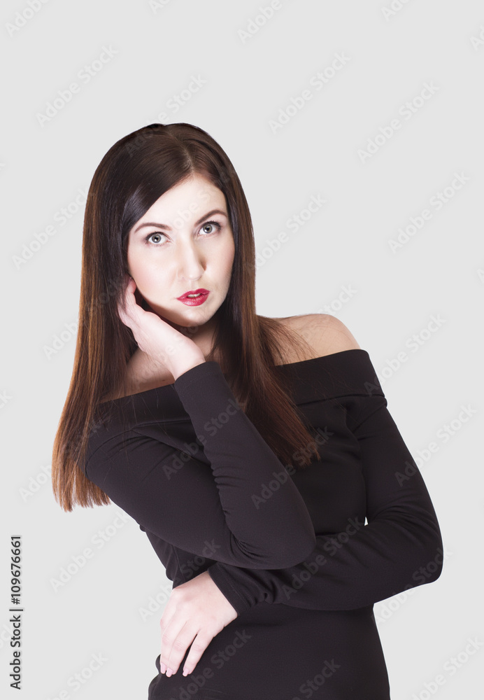 Studio portrait of a beautiful girl Studio portrait of a beautiful girl