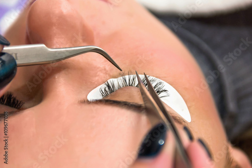 eyelash at the beauty salon, facials, make-up