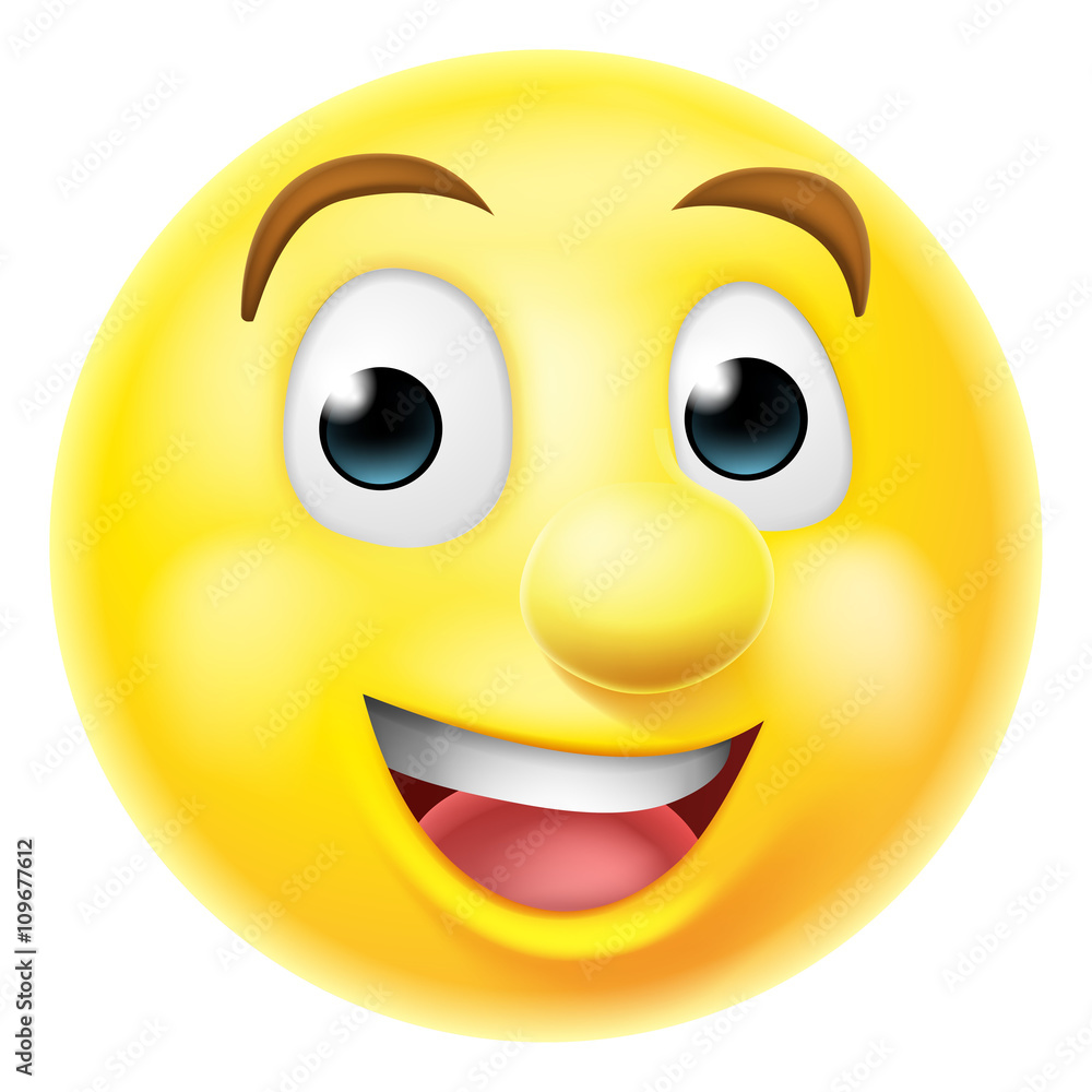 Happy smiling emoji emoticon