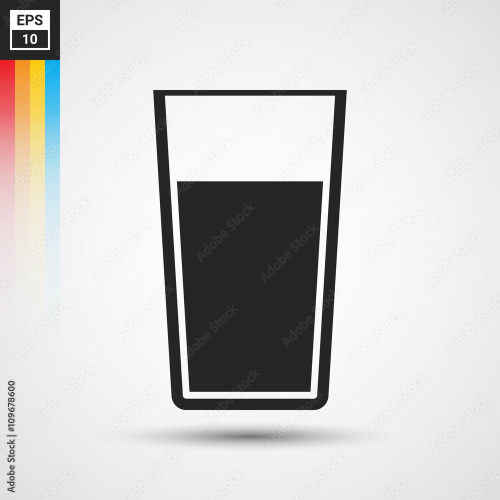 Glass of water icon - Vector Glass of water icon - Vector