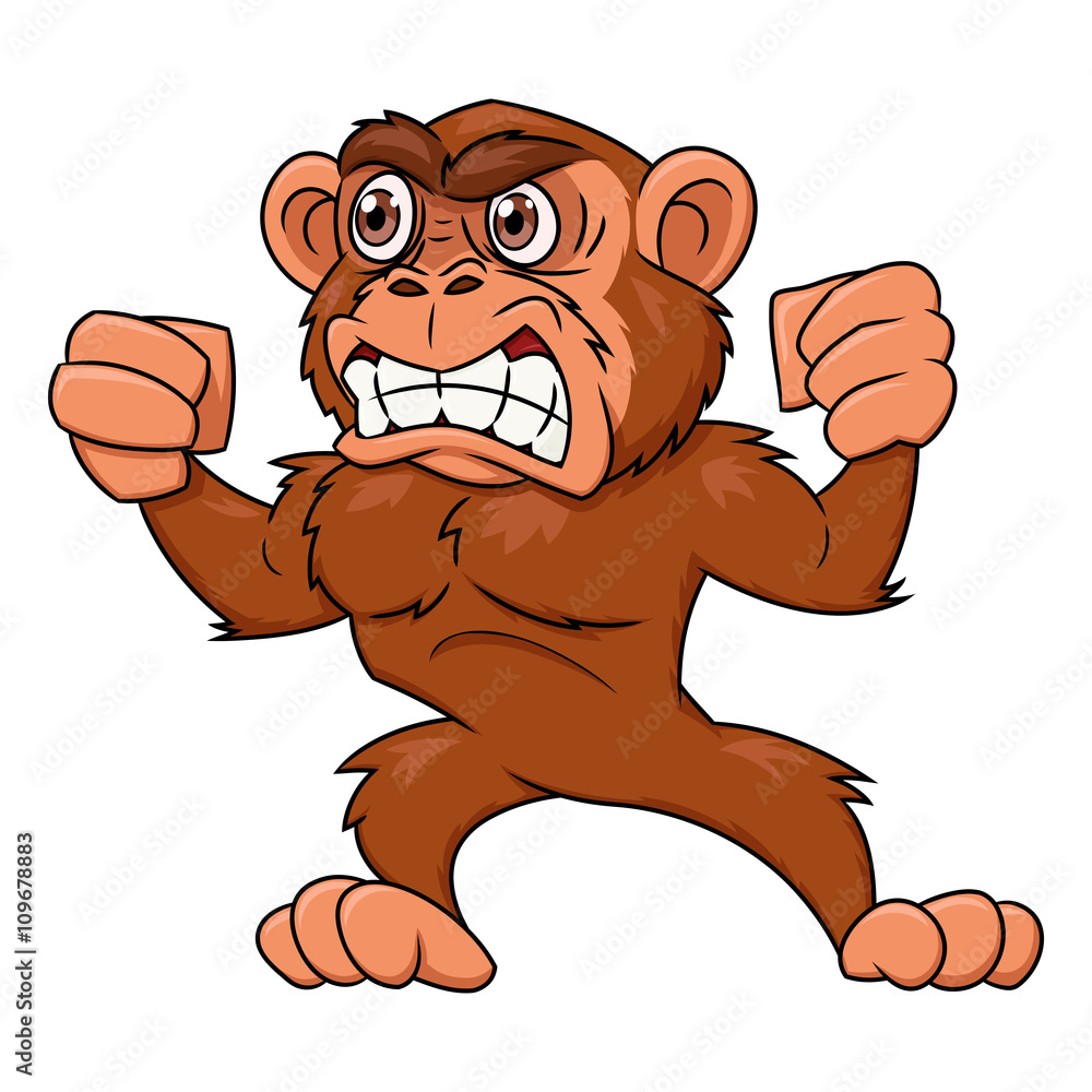 Obraz premium Angry monkey illustration