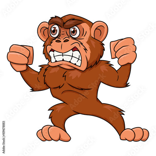 Angry monkey illustration