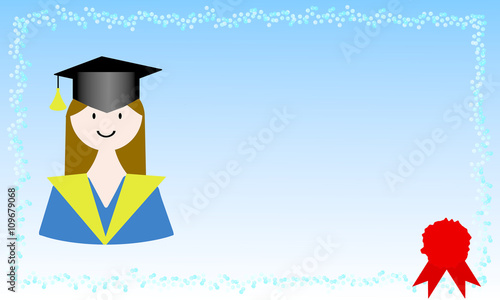 Card girl for graduation