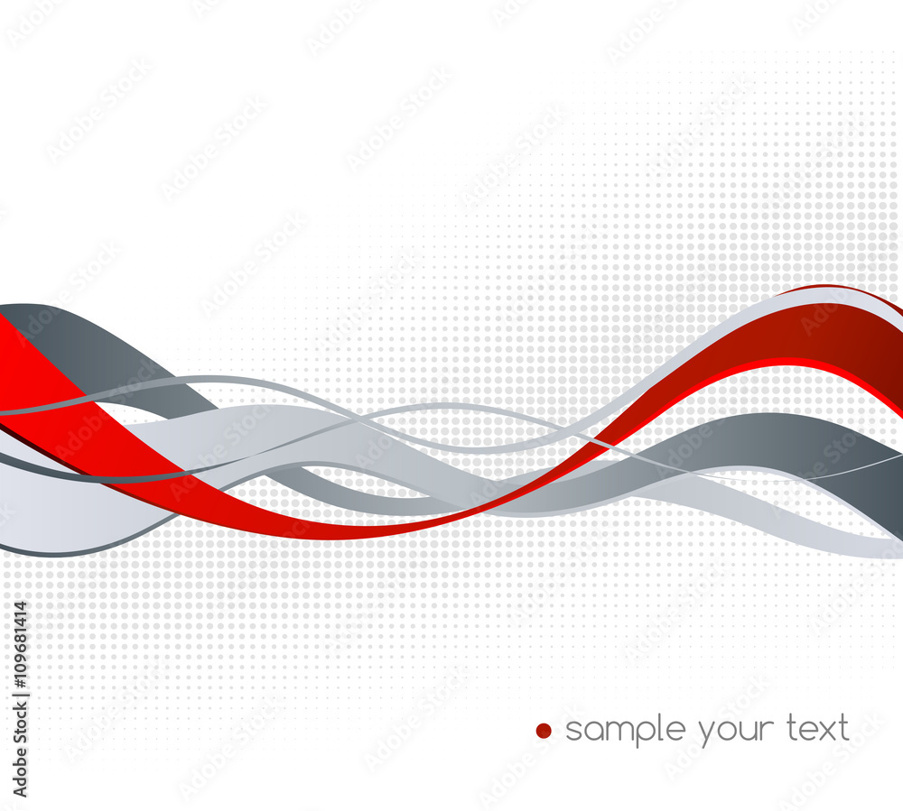 Fototapeta premium Abstract color wave design element.