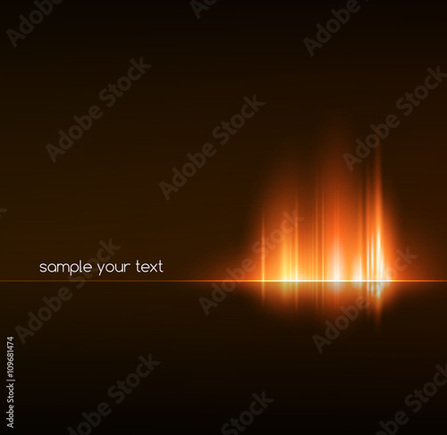 Abstract dark background with shiny light lines