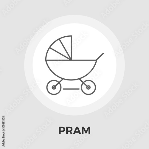 Pram vector flat icon