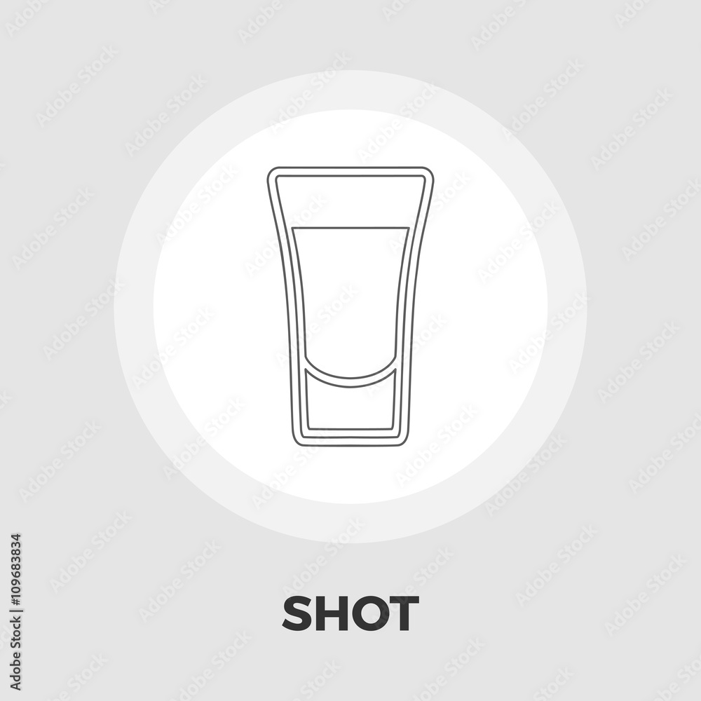 Shot drink icon flat Shot drink icon flat