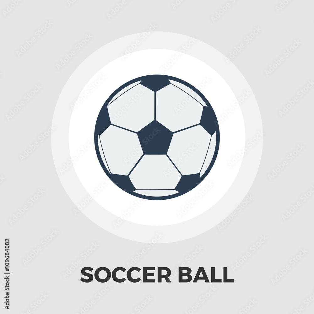 Obraz premium Soccer ball icon flat