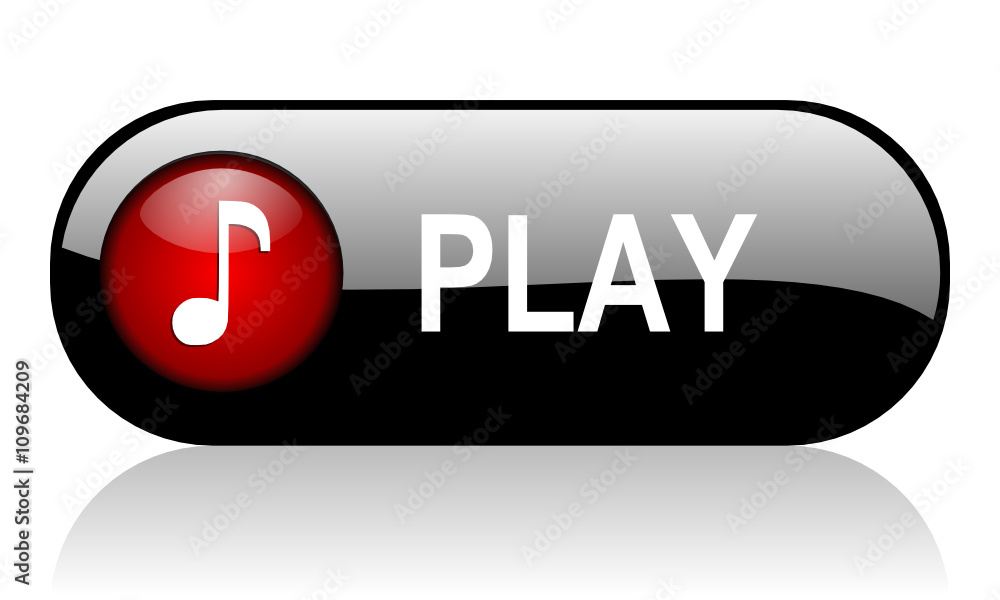 play black web banner 3d rendering icon play black web banner 3d rendering icon