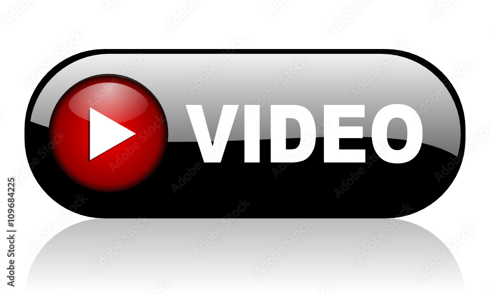 video black web banner 3d rendering icon video black web banner 3d rendering icon