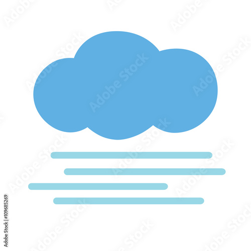 Foggy weather. Vector illustration.