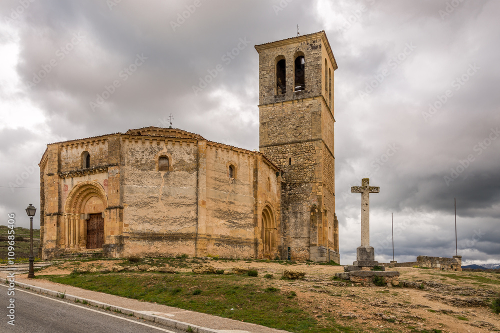 View at the church La Vela Cruz in Segovia
