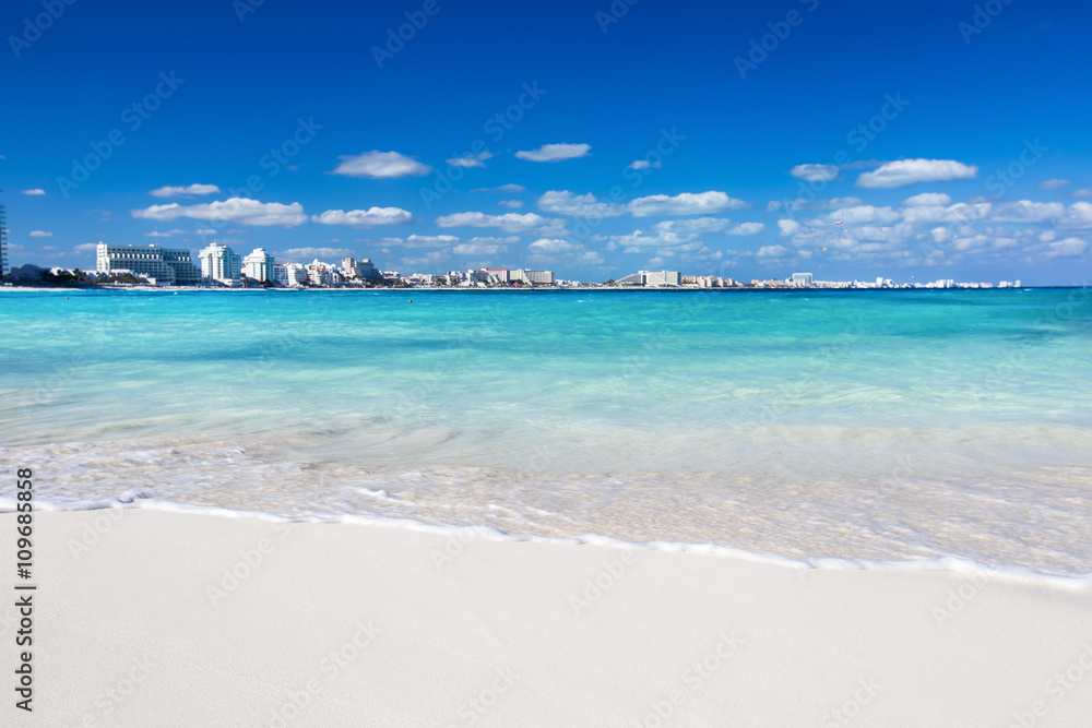 Sandy beach white sand and turquoise water