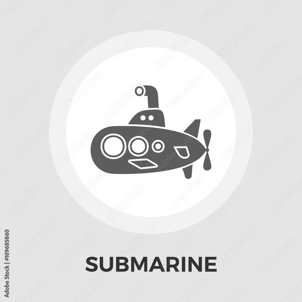 Submarine vector flat icon Submarine vector flat icon