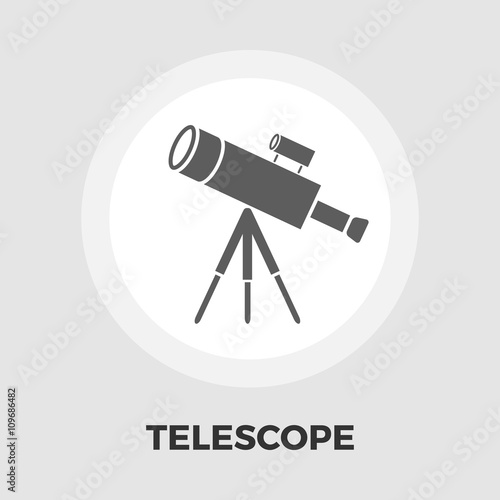 Telescope icon flat