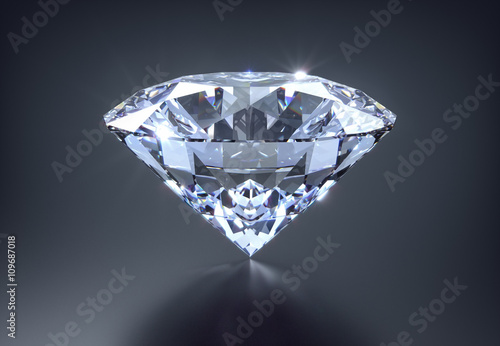 Diamant auf Grau photo