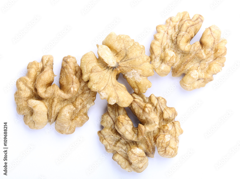 Walnuts Isolated On White Walnuts Isolated On White