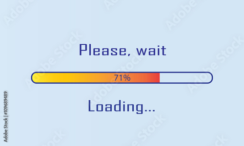 Progress loading bar. Infographics design element. Vector illustration.