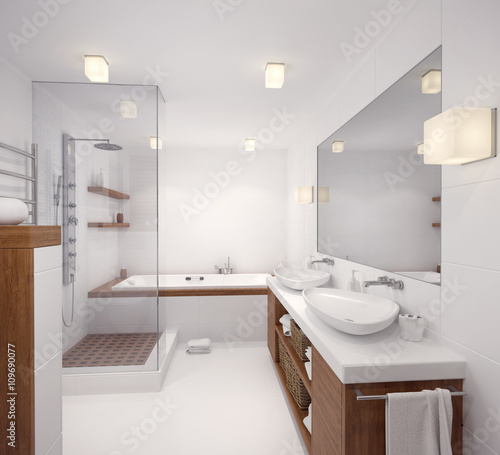 3D rendering of bathroom