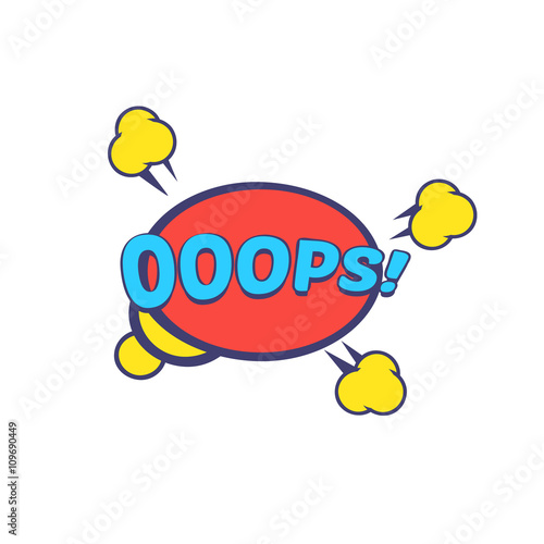 Ooops Comic Speech Bubble