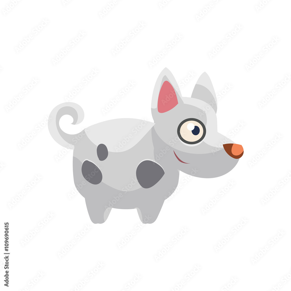 Obraz premium Hound Simplified Cute Illustration